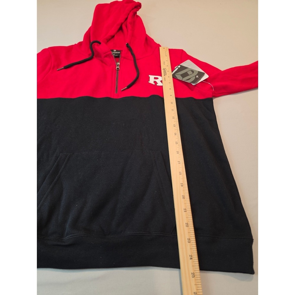 Colosseum Rutgers Scarlet Knights Womens L Hoodie Red Black 1/4 Zip COFZ30892S - Picture 8 of 11